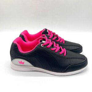 Brunswick Womens 5.5M Mystic Black Pink Bowling Sneakers‎ Shoes